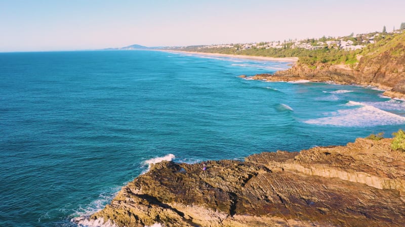 Aerial view of Sunshine Beach, Queensland, Australia