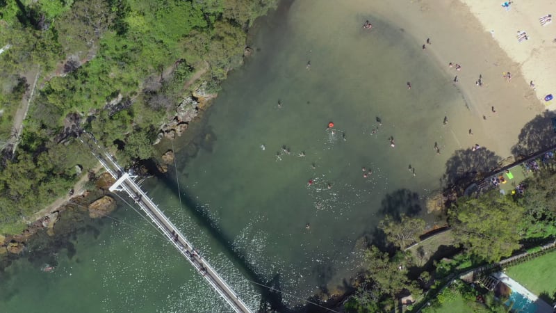 Bird's Eye View of Parsley Bay Beach and Bridge a Secluded Beach