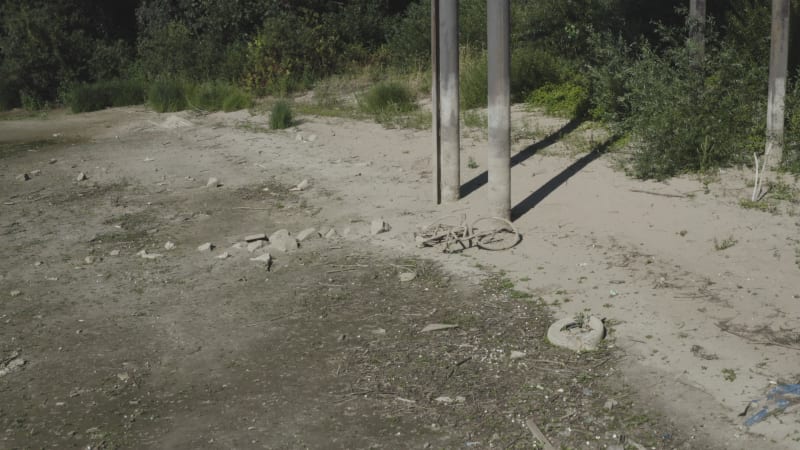 Aerial View of Dried Riverbed in Spijk, The Netherlands