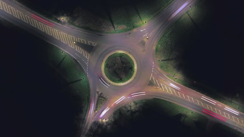 Bird's Eye View of Traffic Using a Roundabout System