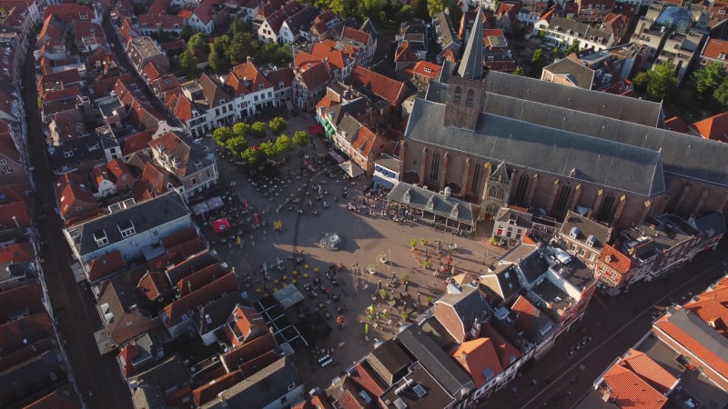 Sint Joriskerk on the Hof square in Amersfoort, Utrecht province, the Netherlands.