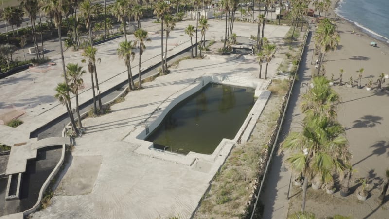 Aerial Shot of Burned Down Resort in Estepona, Spain