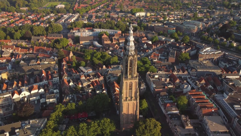 The Onze-Lieve-Vrouwentoren (Tower of Our Lady) in Amersfoort, Utrecht province, the Netherlands.