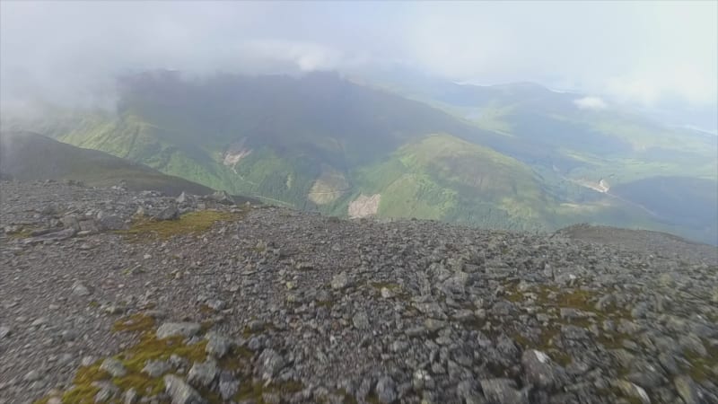 Flying Over a Steep and Dangerous Cliff Edge