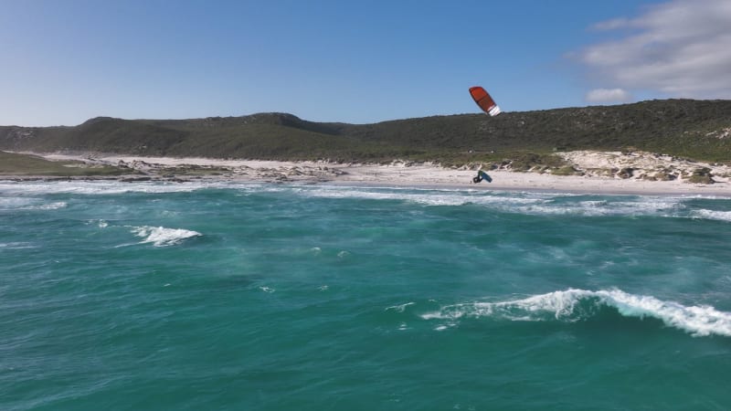 Kitesurfing at Cape Point National Park, Cape Town