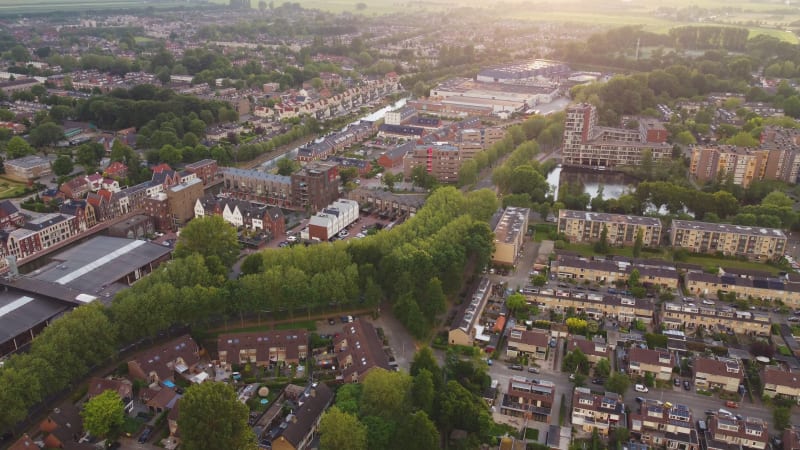 A residential area in IJsselstein, Utrecht province, the Netherlands.