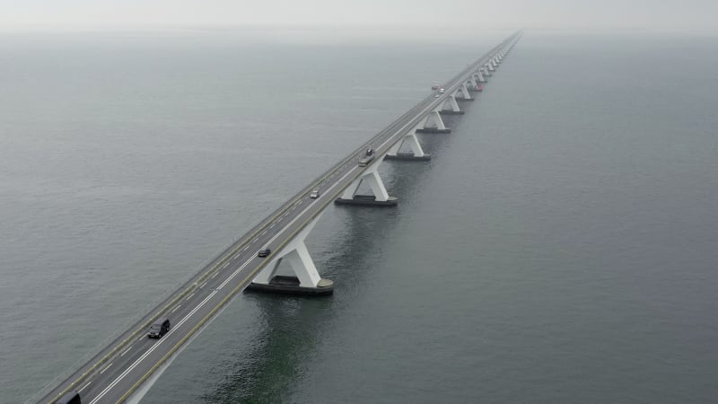 Zeelandbrug Bridge the Longest Bridge in the Netherlands