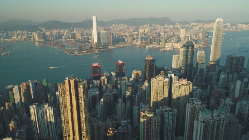 Aerial view of Causeway Bay, Hong Kong