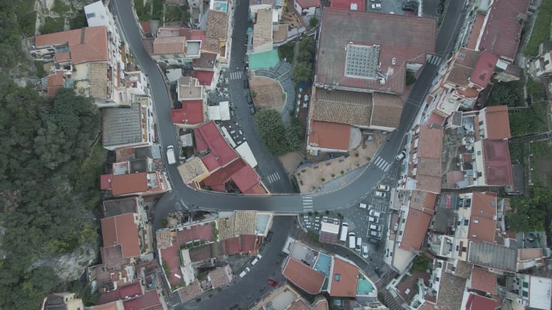 Aerial view of Cetara old town, Salerno, Campania, Italy.