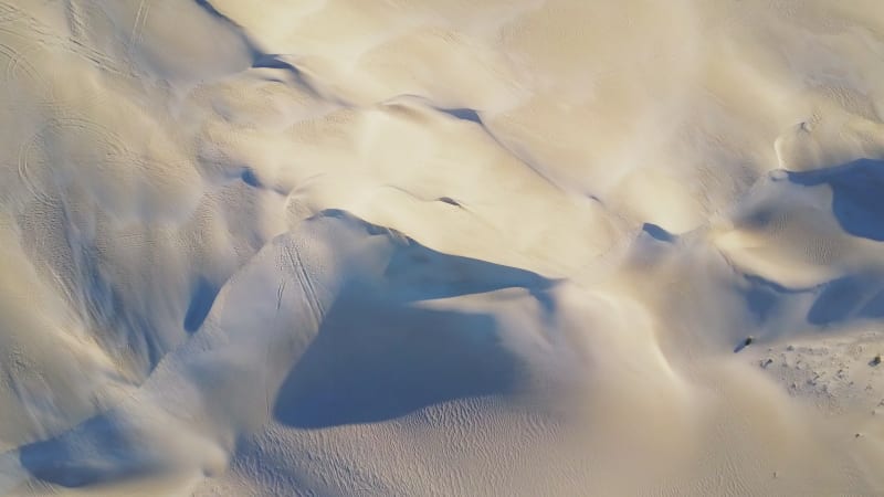 4K Aerial View of Endless Sand Dunes of the Desert in Lancelin Australia