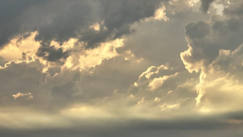 Sunset Cloudscape Over the Netherlands from an Aerial Perspective