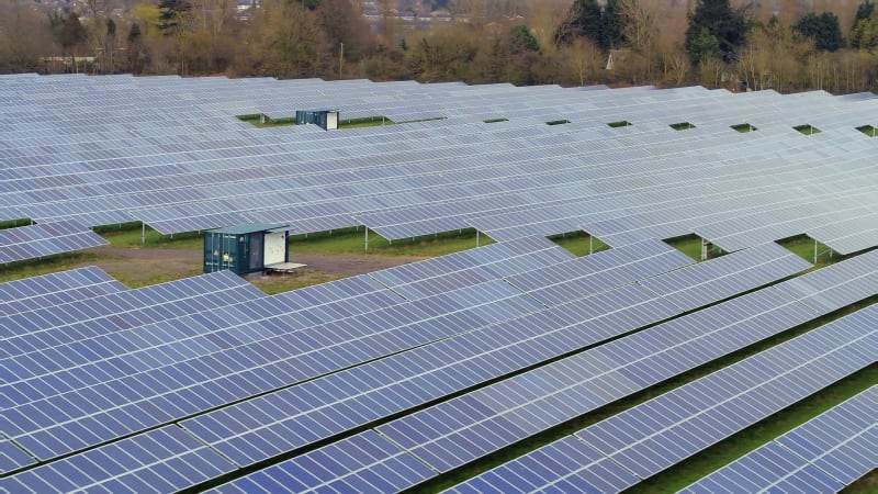 Solar Power Station Aerial View