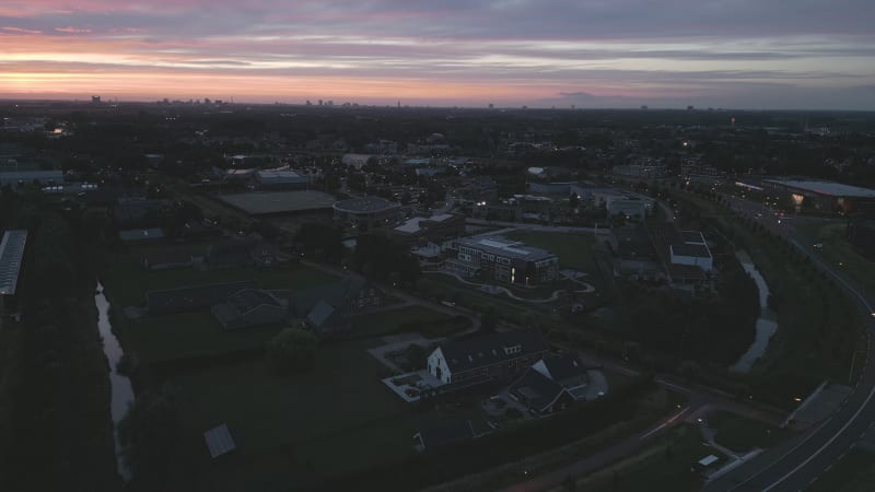 Evening Summer Scenery in Houten, Netherlands