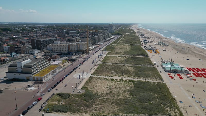 Boulevard and beach Noordwijk, Netherlands