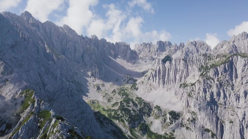 Aerial View of Famous Mountain Range in Kitzbuhel, Austria