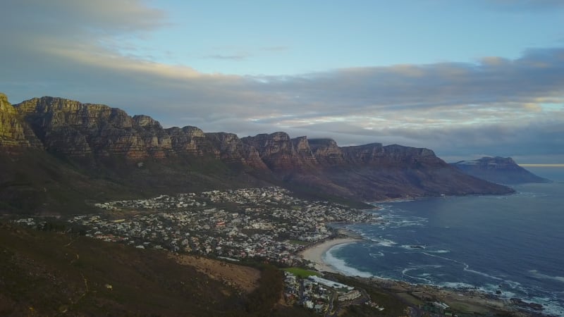 Panoramic aerial view of Cape Town.