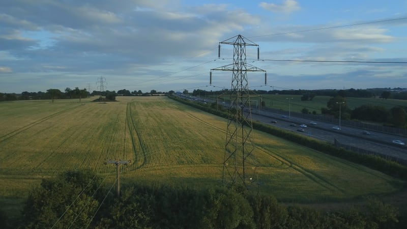 Electricity Pylon in a Farm Field