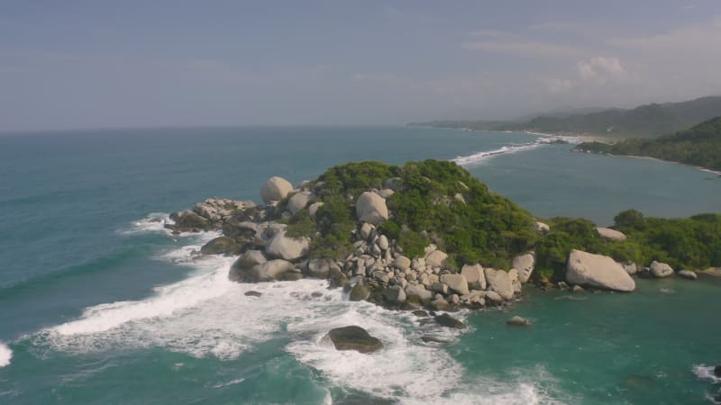 Aerial view of Playa del Cabo, Colombia.