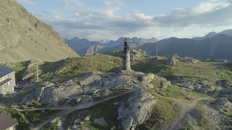 St Bernard Pass Lake on the Swiss and Italian Border