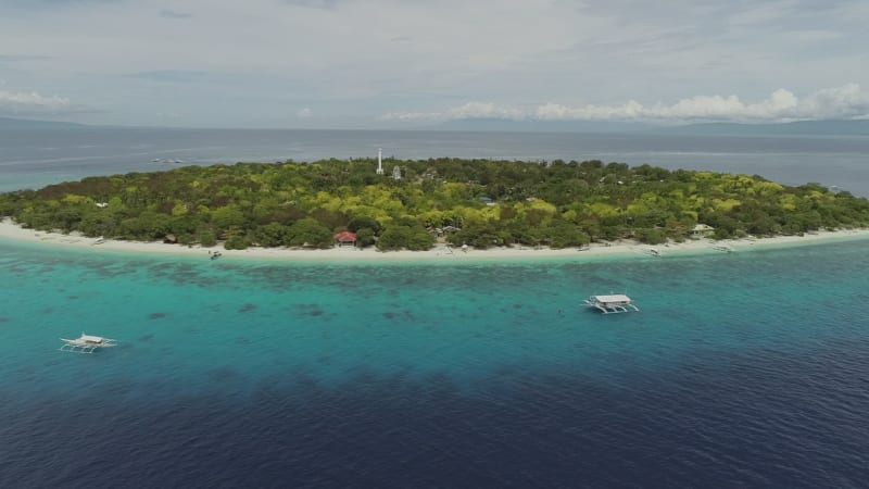 Aerial view of Balicasag Island.