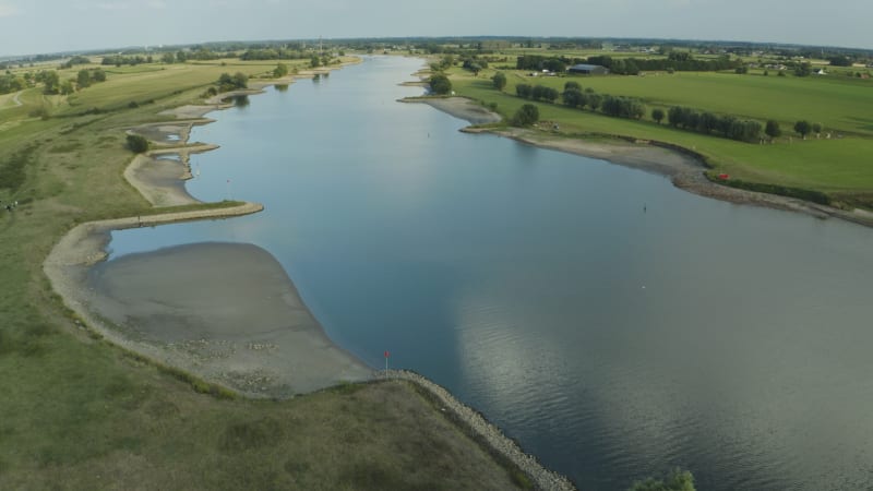 Drought Effects on River Lek in Tull en 't Waal, Netherlands