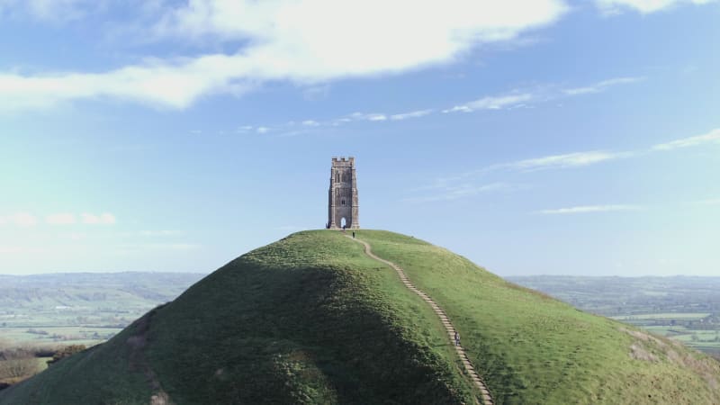 Glastonbury Tor Castle in England