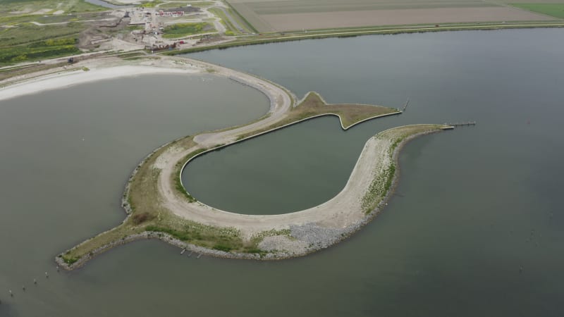 Aerial van Tulip Island in Zeewolde, Nederland