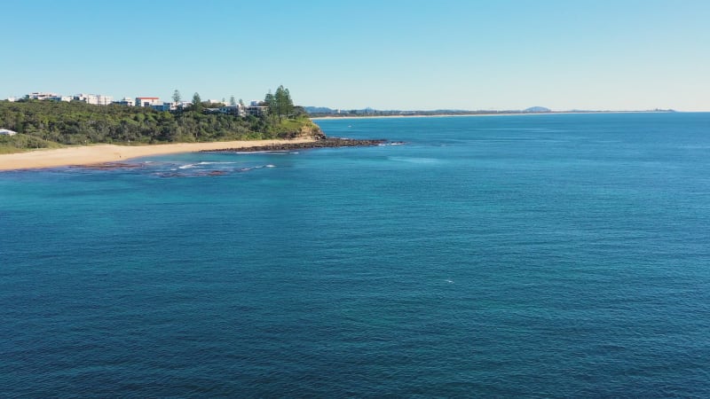 Aerial view of Shelly Beach Caloundra, Sunshine Coast, Queensland, Australia