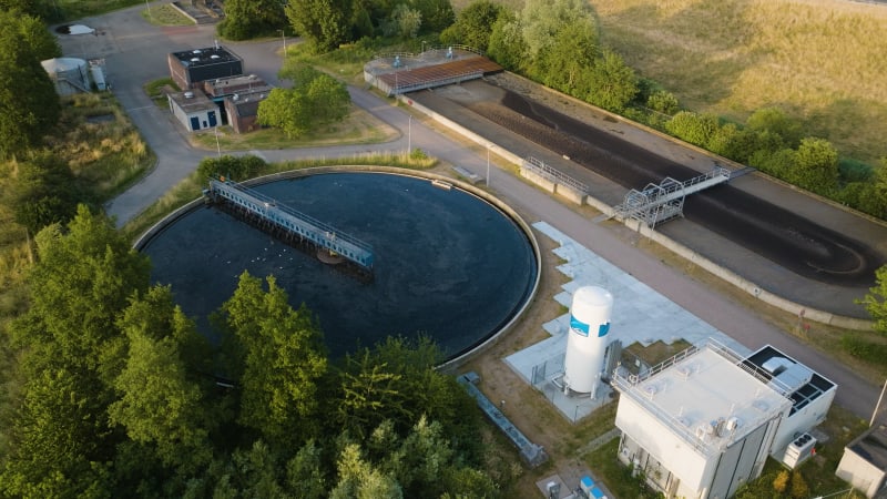 Water cleaning facility in Houten, the Netherlands. Where Sewage water get's treated.