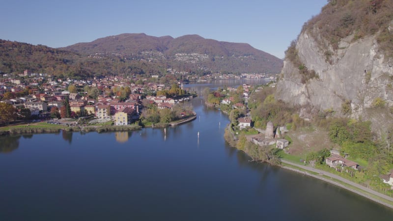 Lavena Ponte Tresa A Town on the Swiss Italy Border On Lake Lugano