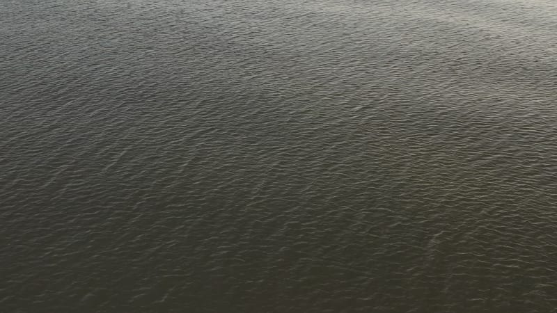 Aerial moving along at the beautiful beach in The Netherlands