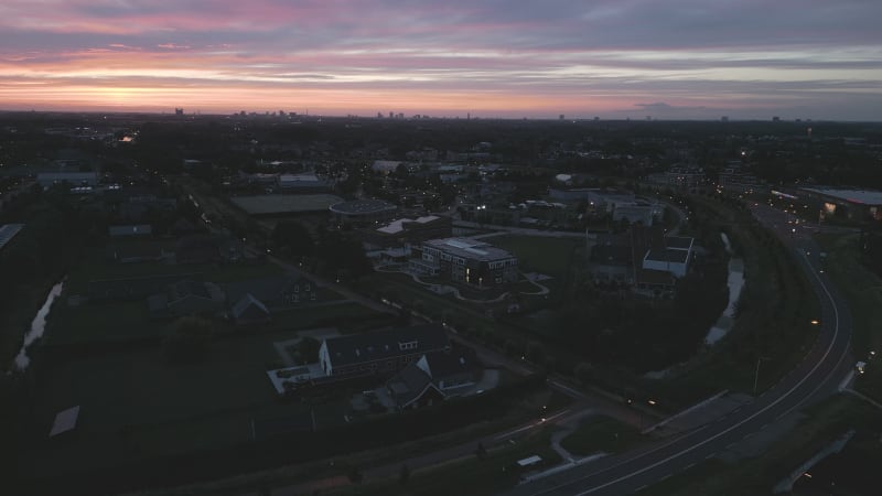 Evening Summer Scenery in Houten, Netherlands