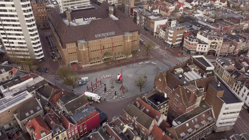 Aerial View of Utrecht City Centre in the Netherlands