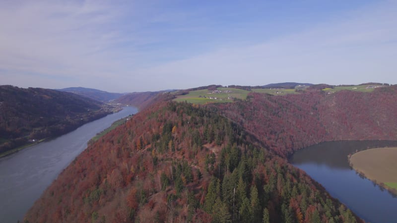 The Danube Loop in the Fall A Meandering Bend in the River