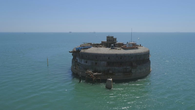 Old Abandoned Sea Fort in the Summer