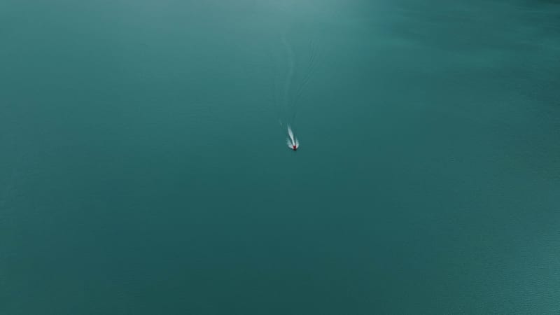 Aerial view of the Brienzersee Lake, Bonigen, Bern, Switzerland.