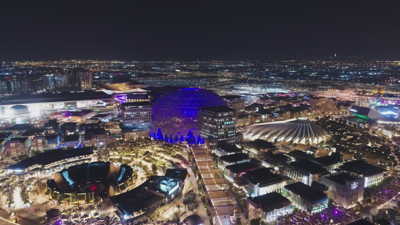 Aerial view of Dubai Expo 2020, United Arab Emirates.