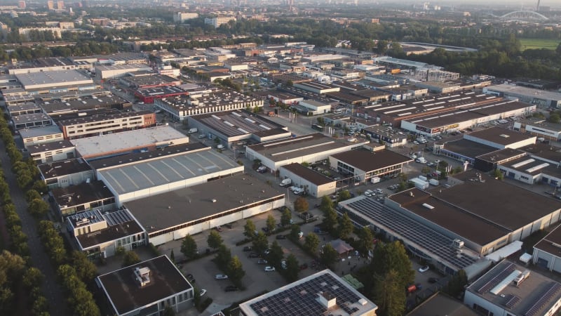 Ein Industriegebiet in Overvecht, Utrecht, Niederlande.