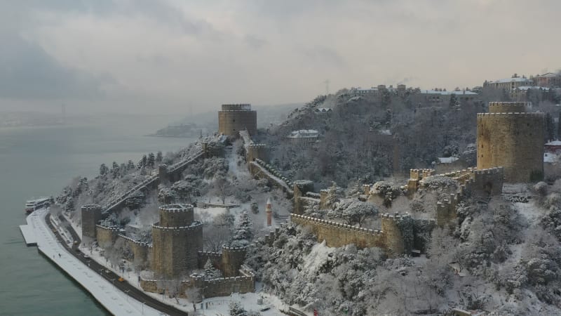 Aerial view of Rumeli Hisarı Castle and the Bosphorus