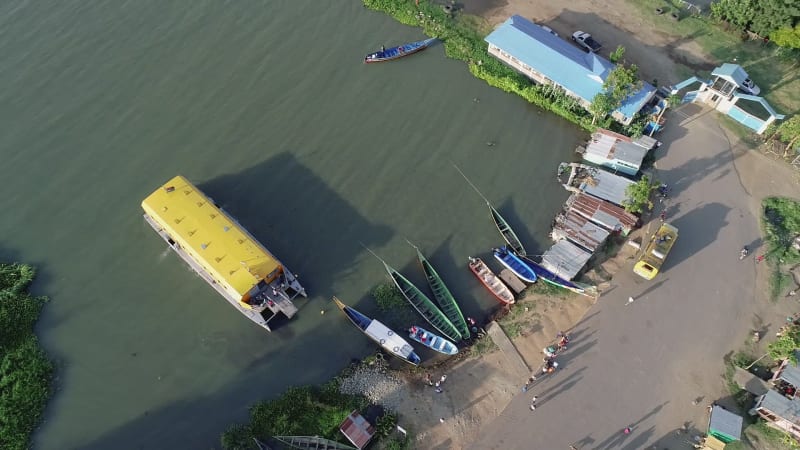 Aerial view of the Lake Victoria shore at