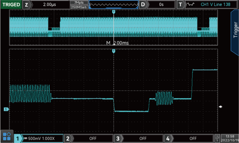 MSO2104-S Oscilloscope Memory depth 56Mpts per channel