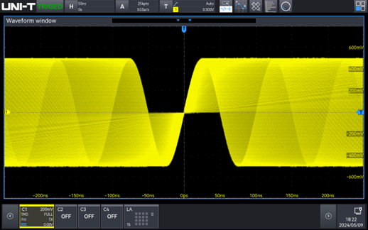MSO X-series oscilloscope display