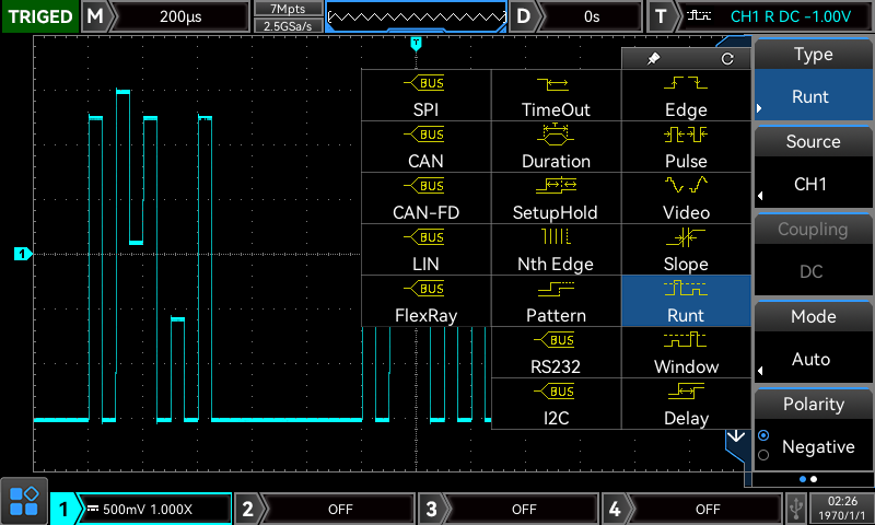 MSO3354E-S Oscilloscope Rich Trigger Function