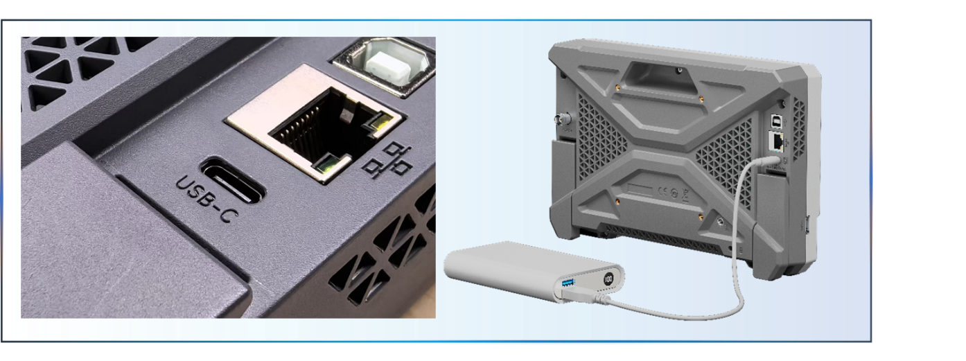 UPO1082HD running off USB-C PD power bank with VESA mount