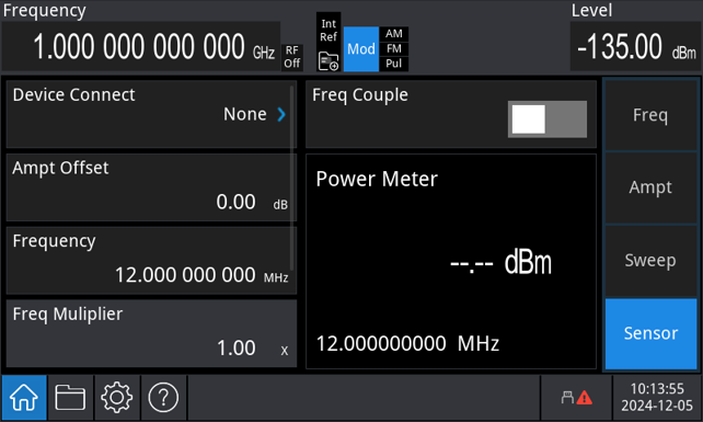 USG3000M USB power sensor measurement and path-loss compensation