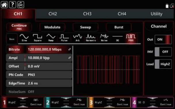 UTG9000T PRBS