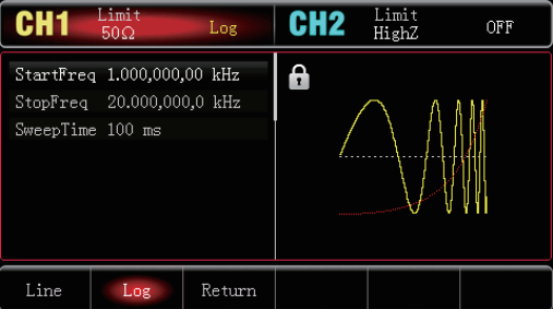 Uni-T UTG1000X sweep function