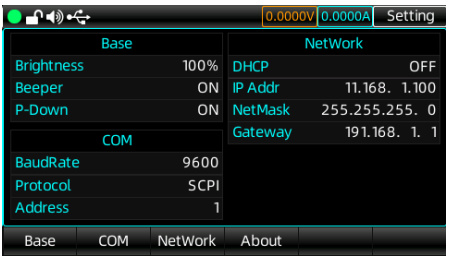 UDP6900 Settings