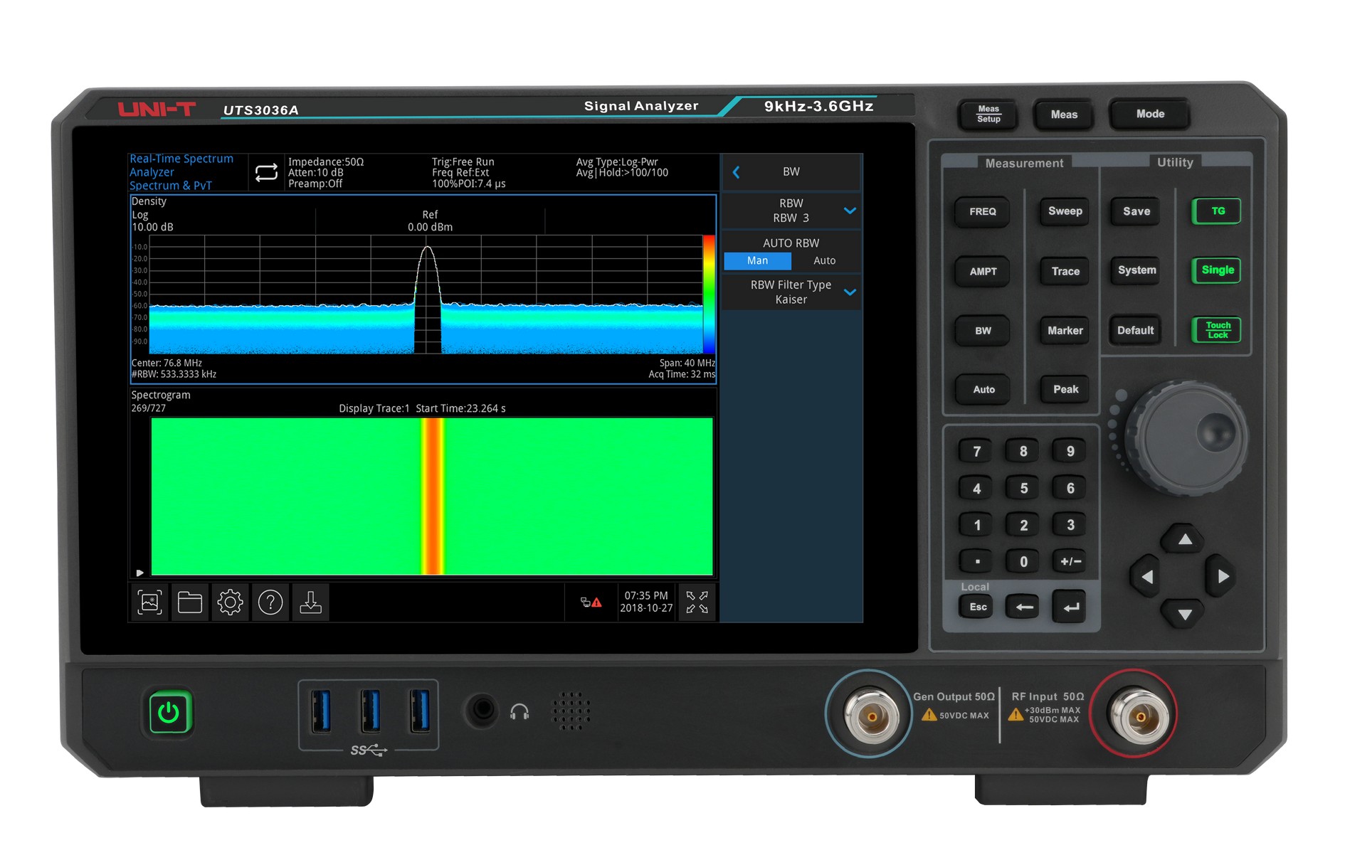 UTS3036A 3.6 GHz signal analyzer