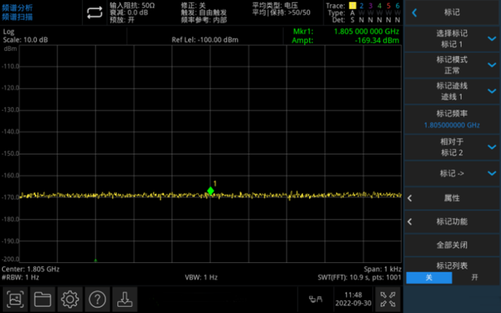 UTS3084A DANL sensitivity for weak-signal detection